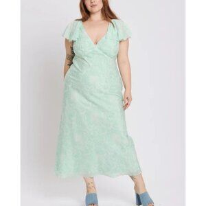 Rachel Antonoff Mia Dress Womens 2X Romance Whimsical Floral Silk Contemporary